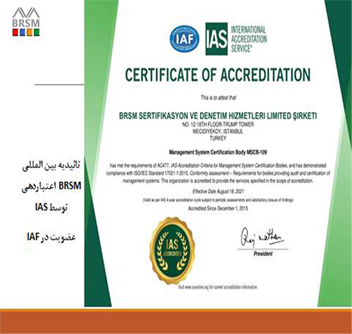 استانداردهای مورد ممیزی BRSM